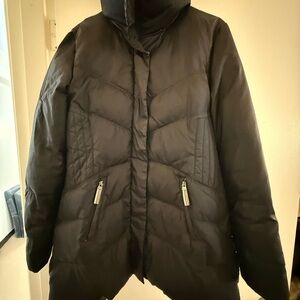 Marc New York Size Large Black Long Puffer Jacket